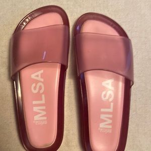Melissa MLS pink beach slides